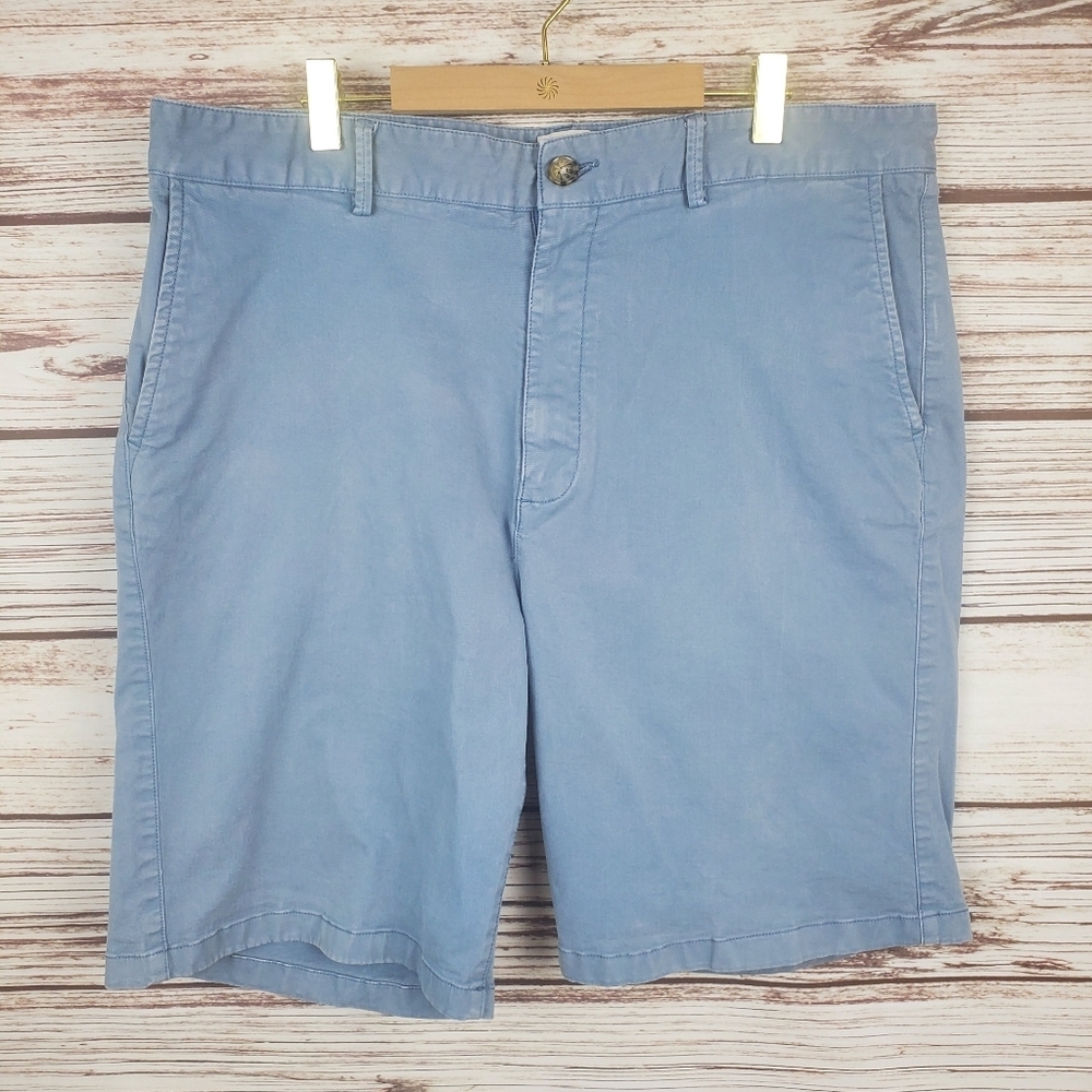 Flint & Tinder Size 36 Mens 365 Lake Blue Chino Khaki Shorts